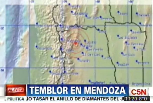 Un temblor sacudió esta mañana a una localidad mendocina
