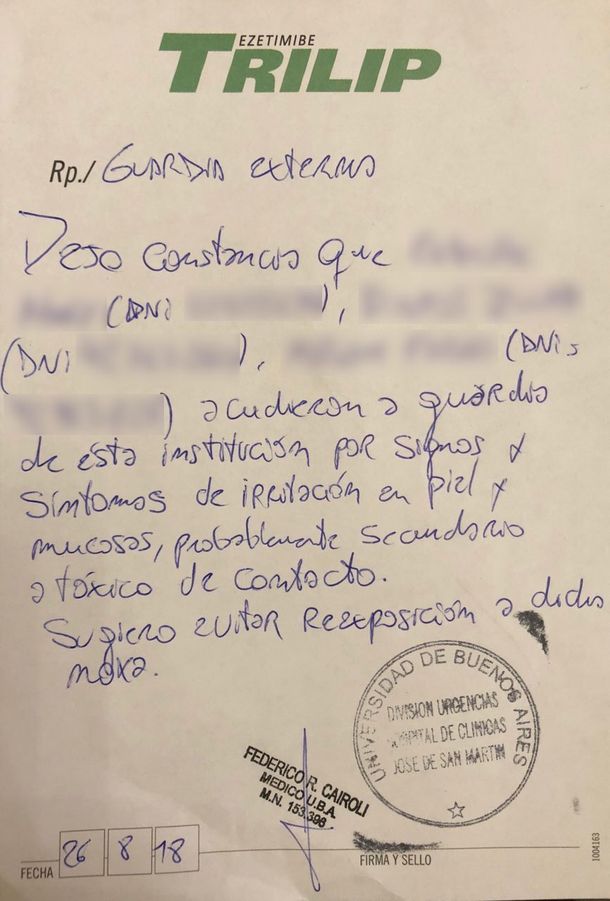 Irritación en piel y mucosas: el cuadro de las personas intoxicadas tras los allanamientos a CFK
