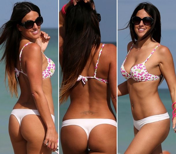 Claudia Romani volvió a sorprender en las playas de Miami