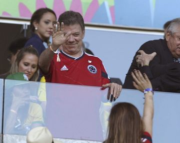 El presidente Santos presenció el partido de Colombia ante Brasil