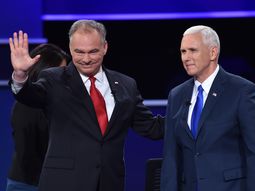 Tim Kaine y Mike Pence en el debate de candidatos a vicepresidentes de Estados Unidos Tim Kaine y Mike Pence en el debate de candidatos a vicepresidentes de Estados Unidos