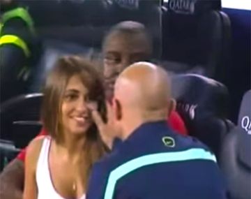 Fuerte polémica por un asistente muy cariñoso con la mujer de Messi