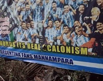 Scalonismo real: el cartel para la Selección Argentina que apareció en un pueblo de India