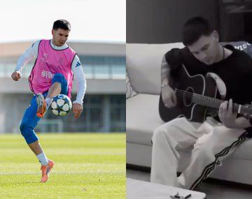 Mastantuono grabó una canción para homenajear a Diego Maradona