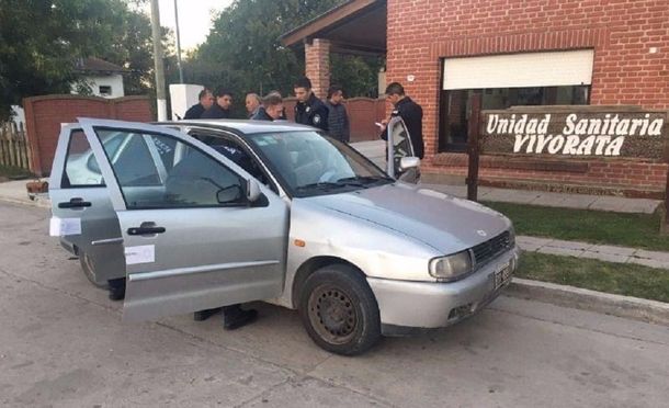 El auto donde se produjo el accidente