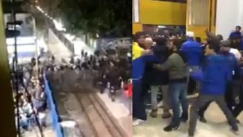 El ingreso de los hinchas de Boca fue un verdadero descontrol El ingreso de los hinchas de Boca fue un verdadero descontrol