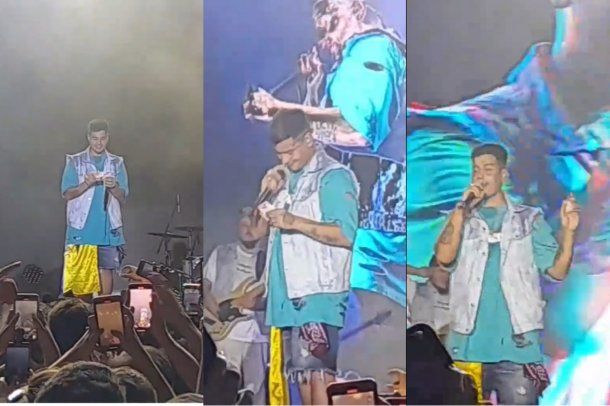 Duki frenó un recital para abrir un paquete de figuritas del Mundial de Qatar 2022