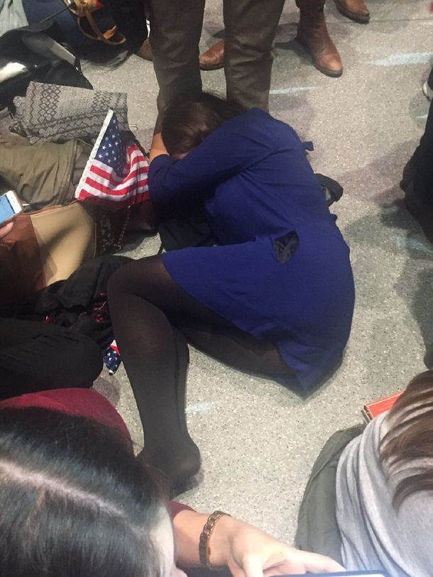 Una seguidora de Clinton