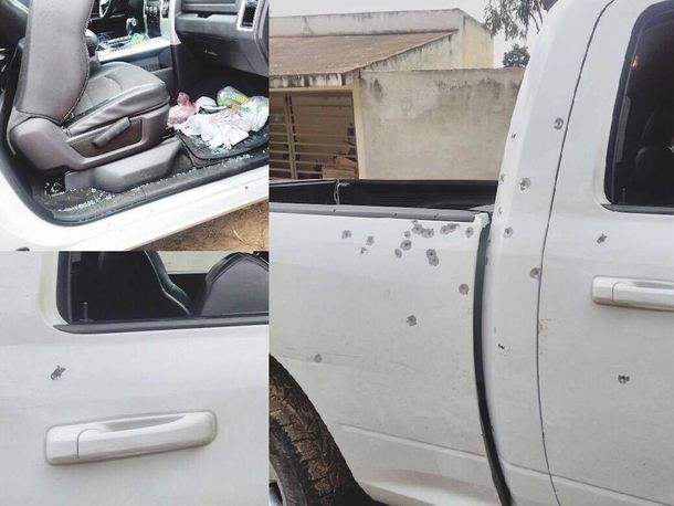 Balazos en camioneta