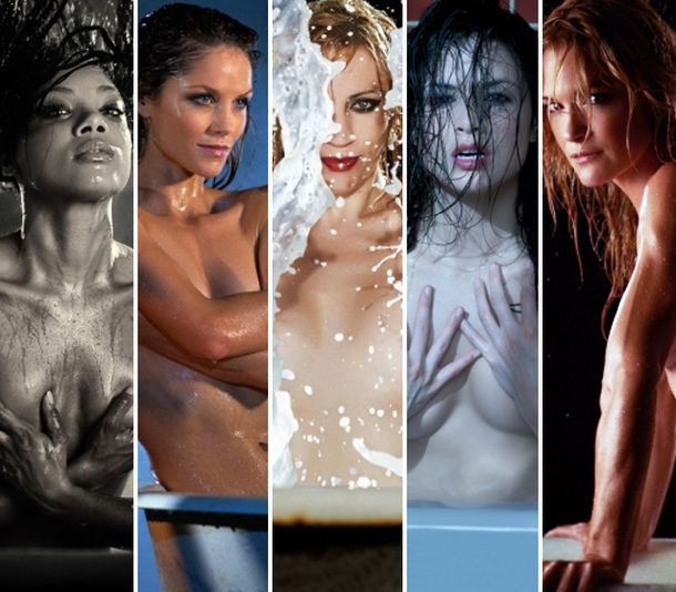 Famosas desnudas en una bañera para concientizar sobre el cáncer de mama