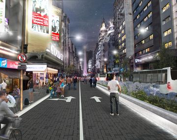 Así quedará la avenida Corrientes