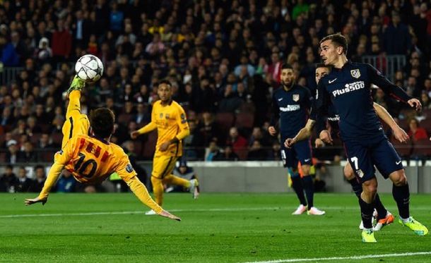 Merecía ser gol: la increíble chilena de Messi que no entró ante el Atlético Madrid