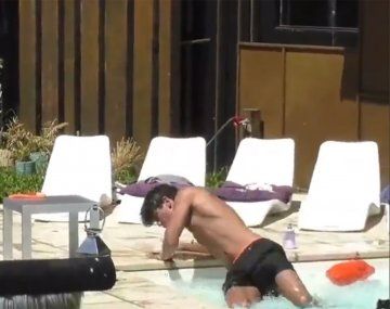 Gran Hermano: Marcos tuvo una fuerte caída en la pileta y causó preocupación