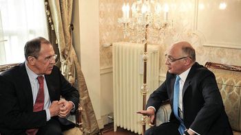 El canciller Timerman con su par ruso, Serguéi Lavrov El canciller Timerman con su par ruso, Serguéi Lavrov