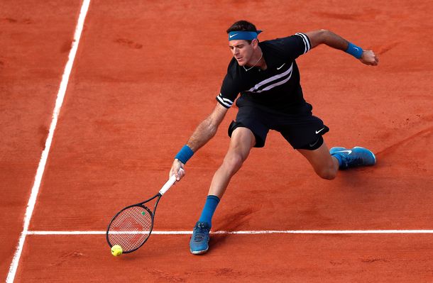 En medio de dudas por su estado físico, Del Potro debutó con un triunfo en Roland Garros