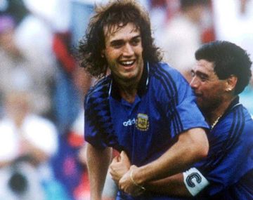Batistuta y Maradona