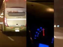 Escrachan a otro micro a 120 Km/h en Mendoza Escrachan a otro micro a 120 Km/h en Mendoza
