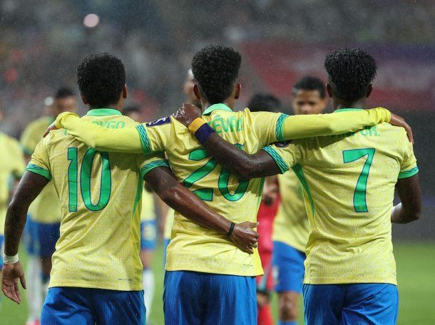 Brasil aplastó a Corea del Sur: dobletes de Estevão y Rodrygo en un amistoso arrollador
