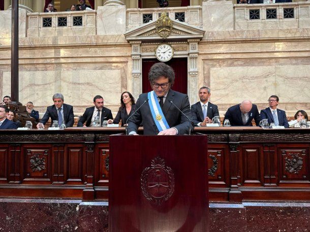 El presidente Javier Milei en el Congreso de la Nación 