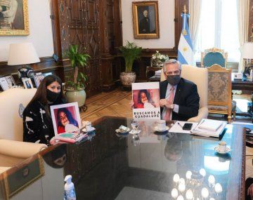 Alberto Fernández recibió a la familia de Guadalupe Lucero