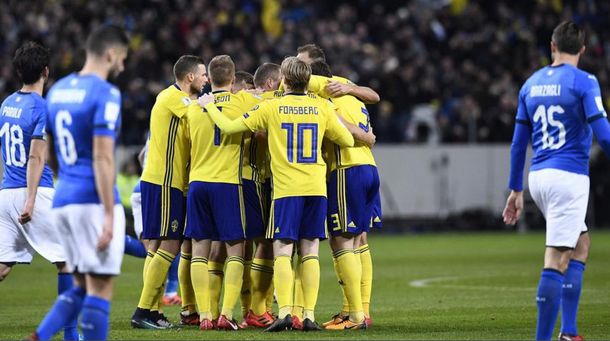 Suecia le ganó a Italia y lo dejó con un pie afuera del Mundial de Rusia 2018