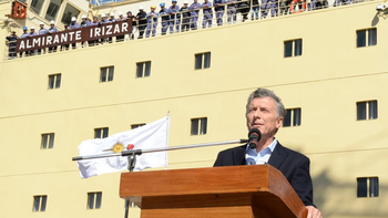El presidente Macri en el buque rompehielos Almirante Irizar El presidente Macri en el buque rompehielos Almirante Irizar