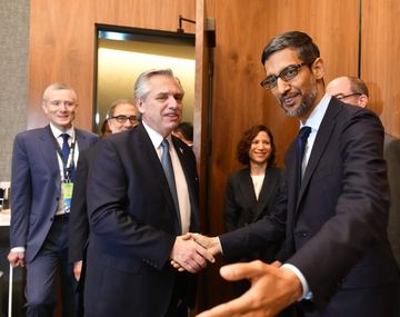 Alberto Fernández se reunió con el CEO de Google