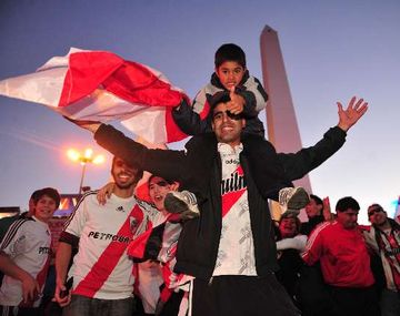El festejo llegó hasta el Obelisco