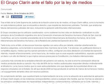 Clarín analiza apelar ante tribunales internacionales