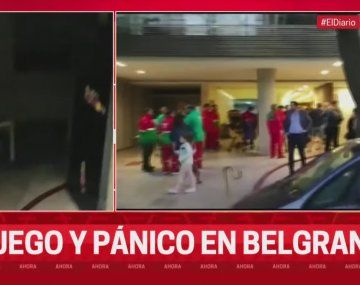 Pánico en Belgrano por un incendio en un edificio