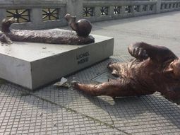 Así quedó la estatua de Lionel Messi Así quedó la estatua de Lionel Messi