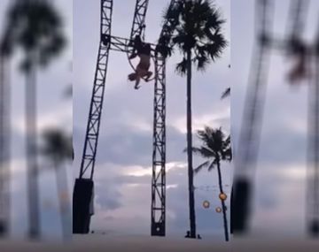 VIDEO: Terrible caída de una acróbata en plena actuación 