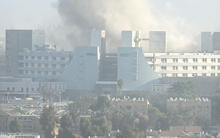 Así impactó un misil iraní contra uno de los hospitales más grandes de Israel