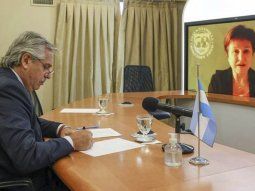 Alberto se reunirá mañana con la titular del FMI en Roma