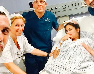 Lourdes Sánchez en pleno trabajo de parto