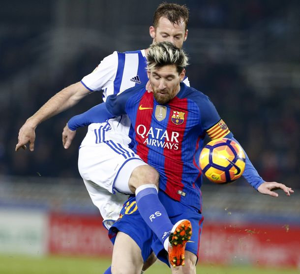 Lionel Messi marcó el único gol del Barcelona