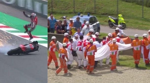 Michele Pirro se accidento en el Gran Premio de Italia