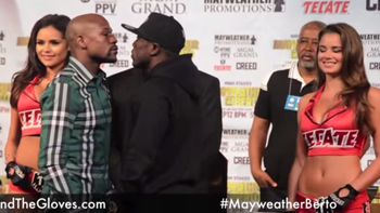 picante: mayweather cara a cara con berto picante: mayweather cara a cara con berto