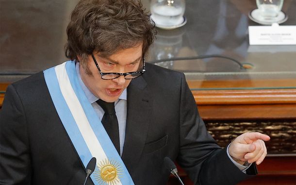 Javier Milei en el Congreso.