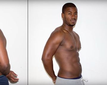 Se sacó una foto por día para mostrar la evolución en su pérdida de peso