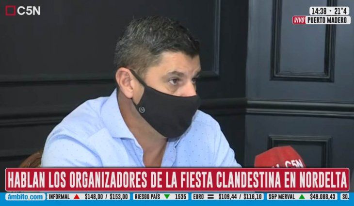 No entendí la normativa, argumentó Víctor César Chirico, el detenido por la fiesta clandestina de Nordelta