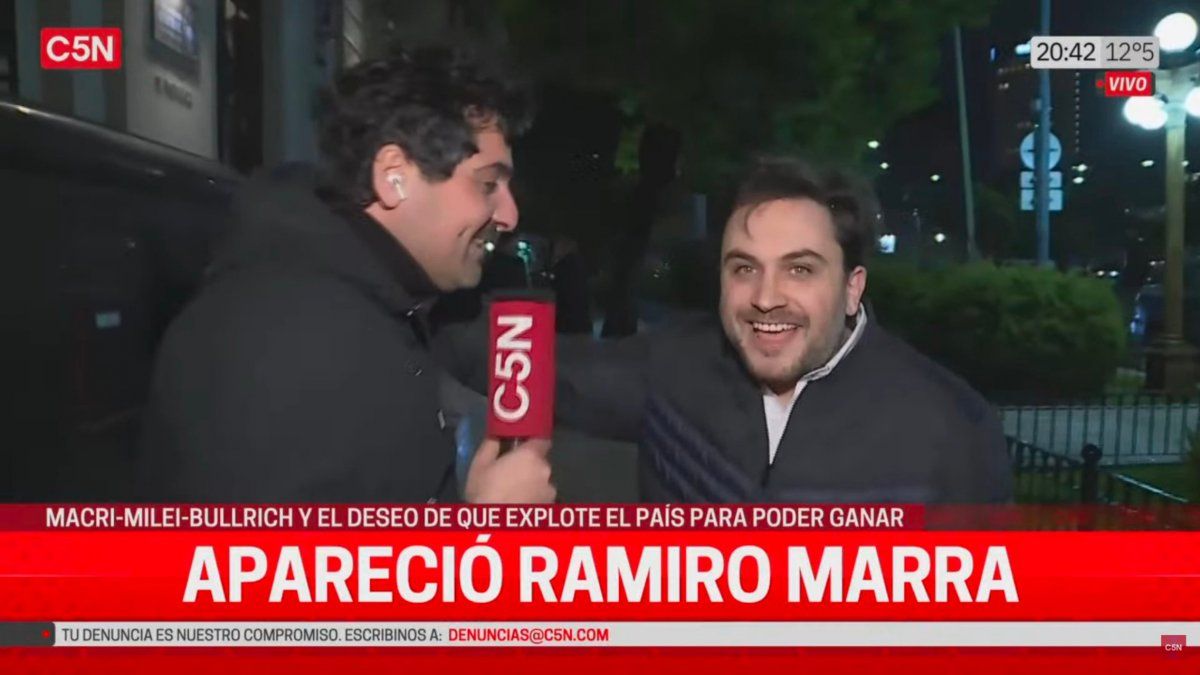 Apareció Ramiro Marra: C5N lo encontró pero evadió todas las preguntas sobre la plataforma de Milei