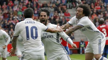 El grito desaforado de Isco, junto a James y Marcelo El grito desaforado de Isco, junto a James y Marcelo