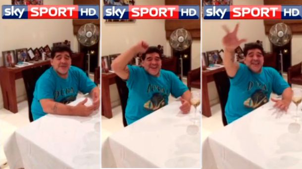 Por el título: Maradona calienta el clásico entre Nápoli y Juventus