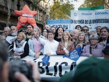 Axel Kicillof en la Marcha Federal Universitaria.&nbsp;
