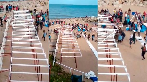 Destrozos e incidentes en una protesta contra la privatización de las playas en Mar del Plata