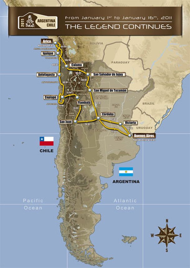 Mapa dakar 2011
