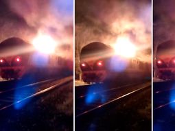 principio de incendio en una locomotora del tren san martin principio de incendio en una locomotora del tren san martin