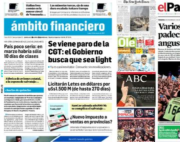 Mirá las tapas de los diarios