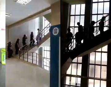 Infantería invadió los pasillos del hospital Posadas